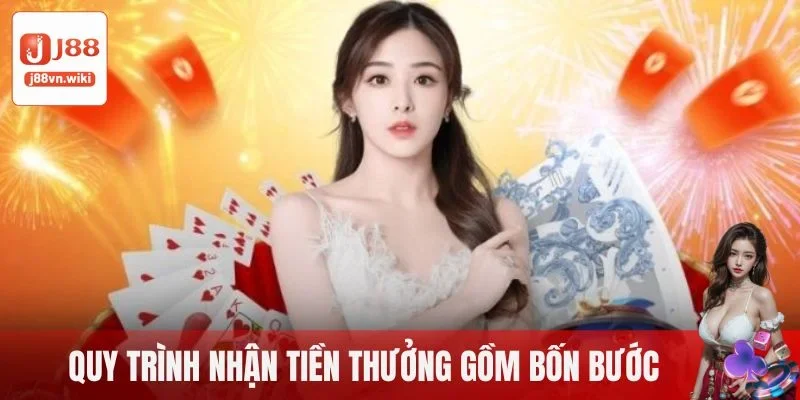 Quy trình nhận tiền thưởng gồm bốn bước Quy trình nhận tiền thưởng gồm bốn bước